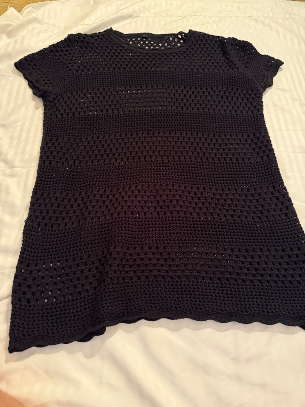 Amazon Black Crochet Swim Coverup Tunic